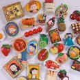 thumbnail image 4 of 3D Fridge Magnets Large Collection of Various Cartoon Characters. Breakfast Food Figures Magnetic Stickers Fridge Magnets Home Decor Magnetic Fruit fr, 4 of 5