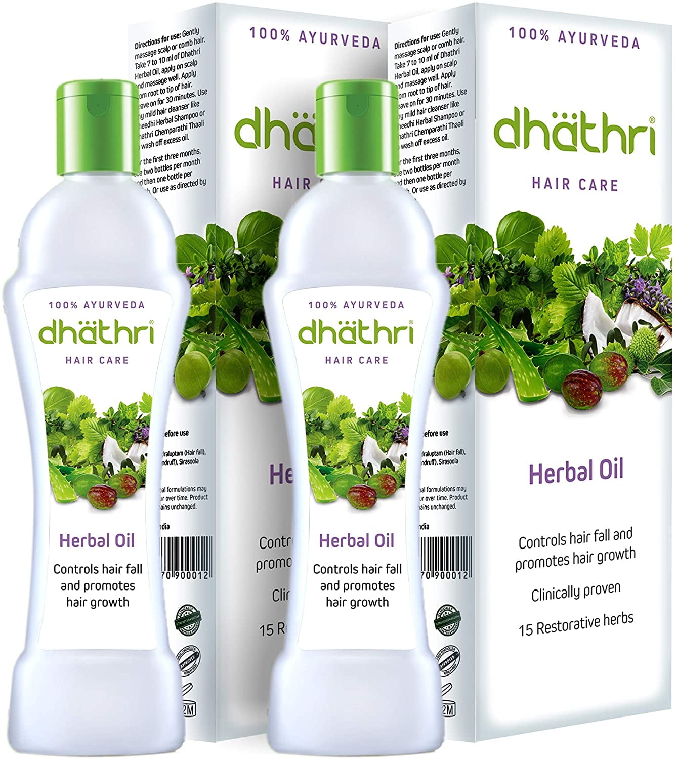 Dhathri Hair Care Herbal Oil - 100 ml (Pack of 2) Dhathri Hair Care Herbal Oil - 100 ml (Pack of 2)
