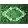 thumbnail image 1 of Ahgly Company Indoor Rectangle Medallion Emerald Green Traditional Area Rugs, 8' x 12', 1 of 4