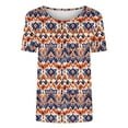 thumbnail image 3 of Women's Casual And Fashionable Printed T-shirt With Round Neck And Short Sleeved Top, 3 of 3