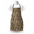 thumbnail image 3 of African Apron, Woman of Color Carrying Water Vases Oriental Culture Silhouette Pattern, Unisex Kitchen Bib with Adjustable Neck for Cooking Gardening, Adult Size, Beige Tan Dark Brown, by Ambesonne, 3 of 4