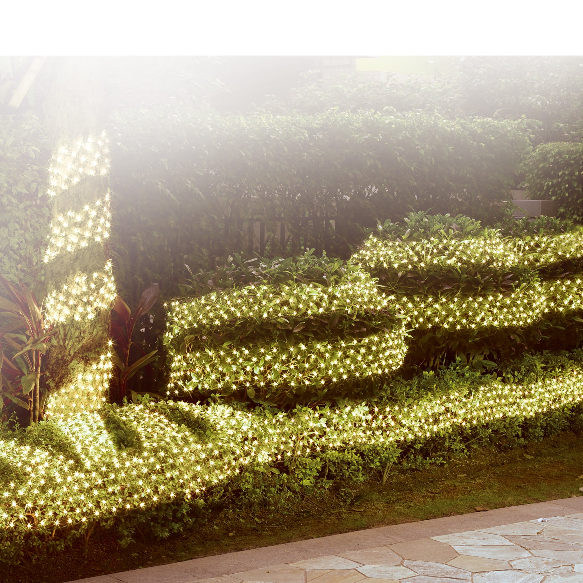 EZ-Illuminations 8'x2' 70-Count LED Ribbon Lights, Warm White with Cool White Flicker