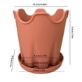 thumbnail image 3 of Simple Silicone Flower Pot Creative Desktop Round Office Decoration With Tray Orchid Garden Potted, 3 of 4