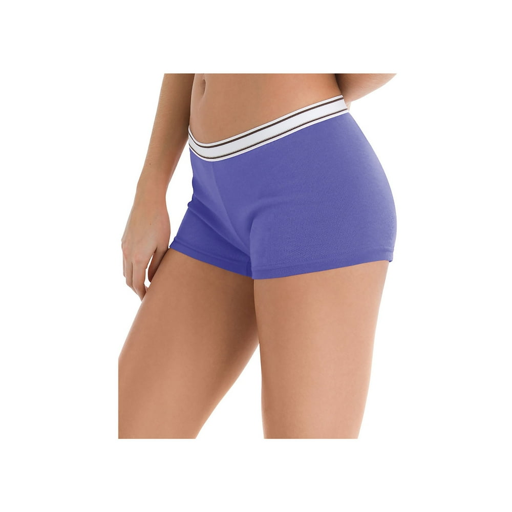 Hanes Sporty Women's Cotton Boy Brief Panties 6Pack, Style P649SC
