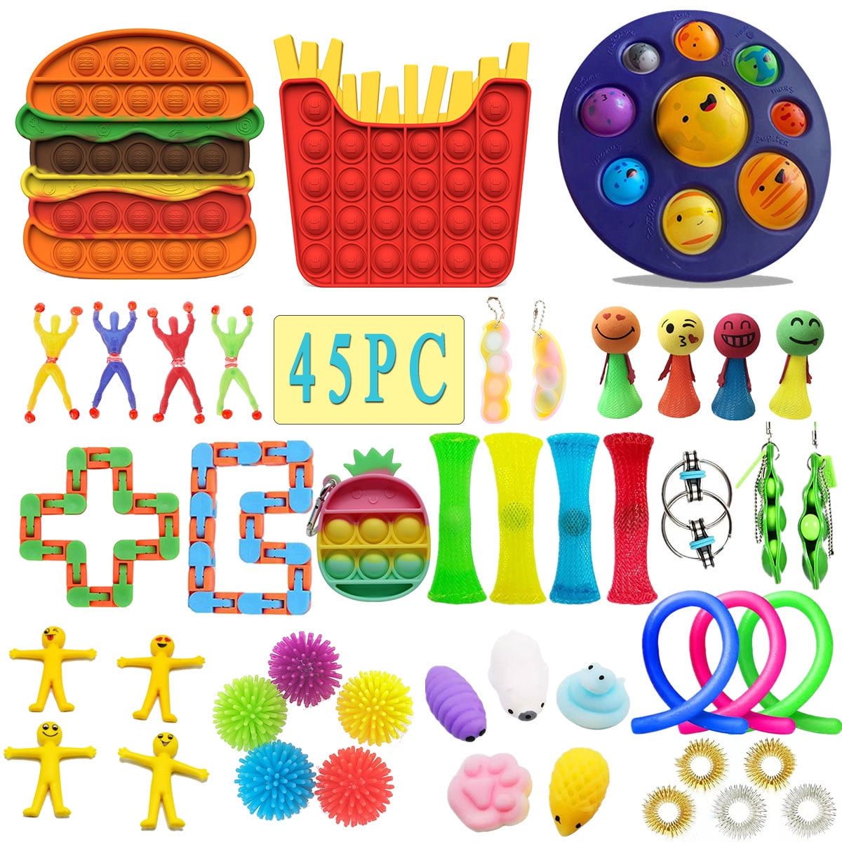 45 Pack Silicone toys Cheap Fidget Toy for Children