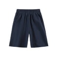 thumbnail image 6 of LJEFF Boys Cotton Athletic Shorts, Elastic Waist Pockets Quick Dry Baggy Summer Casual Shorts Navy Size 14 Yres, 6 of 7