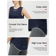thumbnail image 4 of BALEAF Women's Sleeveless Workout Tops Athletic Racerback Tank Top High Neck Yoga Running Shirts Loose Fit Gym Tennis Navy Blue XL, 4 of 6