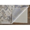 thumbnail image 3 of HomeRoots 514161 10 x 13 ft. Tan Ivory & Blue Abstract Power Loom Distressed Rectangle Area Rug, 3 of 8