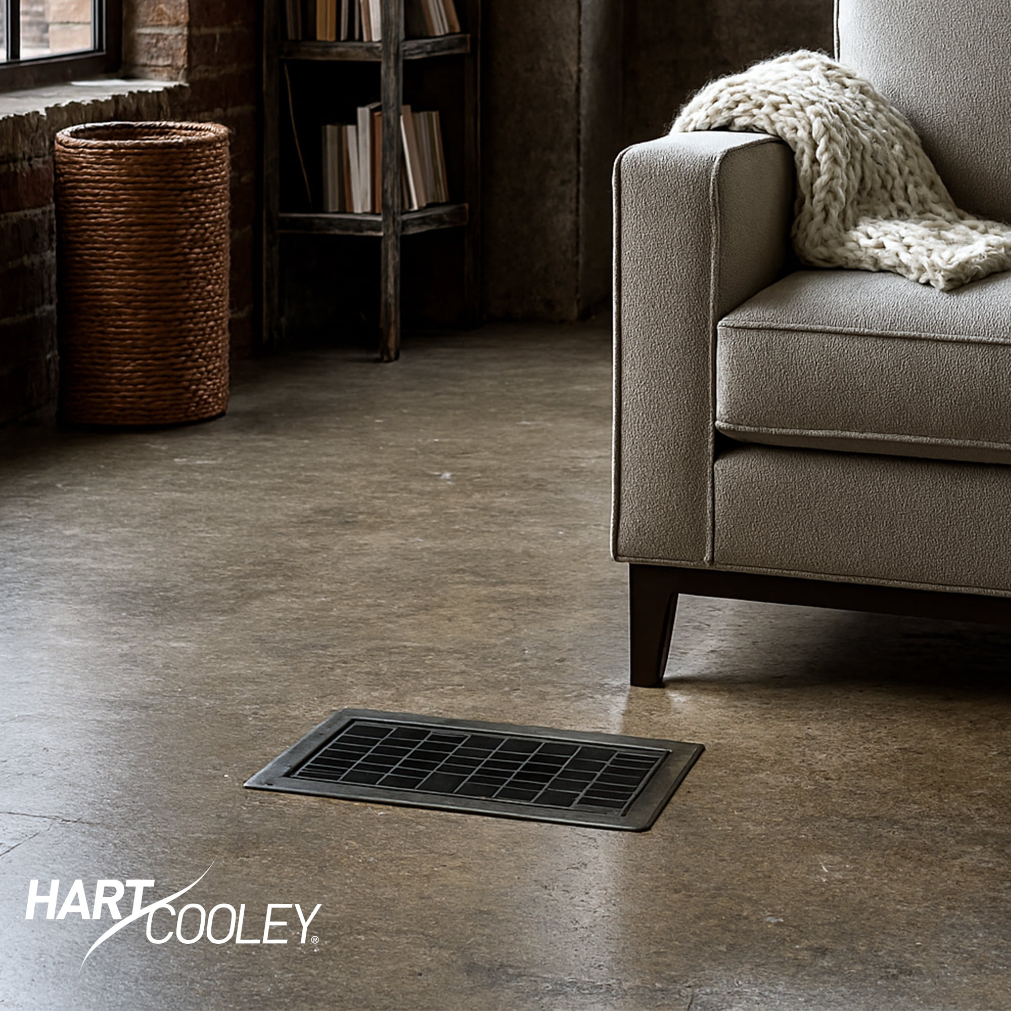 Hart & Cooley 4" x 10" Heavy Duty Steel Floor Grille, HVAC Vent Cover, Brown