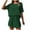 Green 2 piece outfits for women, variant on Usmixi Loungewear Set for Women Knit 2 Piece Outfits for Women Short Sleeve Round Neck Tops and Drawstring Shorts Lounge Sets Casual Solid Pajamas Sets Homewear Sleepwear Set Under $10