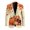 Autumn Pumpkin Cat Print, variant on Bird and Flower Patterns Single-Breasted Men's Blazer, Slim Fit Polyester Regular Fit Suits Set for Business Casual