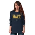 thumbnail image 4 of US Navy Logo Team Strength Value Unisex Plus Size Long Sleeve Tee Shirt Brisco Brands 2X, 4 of 5