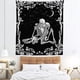 thumbnail image 5 of Skull Tapestry, The Kissing Lovers Black and White Tapestries, Floral Moon and Starry Stars Tapestry, Human Skeleton Tarot Tapestry Hanging for Bedroo, 5 of 5