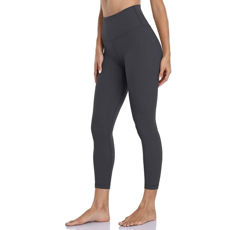 Baocc Yoga Pants Women Full Length Yoga Leggings, Women's High Waisted  Workout Compression Pants Pants for Women Dark Gray M 