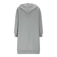 thumbnail image 5 of Long Hoodies for Women Long Raglan Sleeve Oversized Zip Up Hooded Sweatshirt with Pockets Hoodie Dress Jacket Coat, 5 of 6