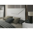 thumbnail image 3 of Queen Bed Frame - White High Gloss Finish with LED Headboard, Modern Bedroom Furniture, Engineered Wood & Metal, 61"W x 81"D, Box Spring Required., 3 of 10