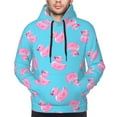 thumbnail image 4 of Hoodies for Men - Cartoon Cute Duck Rose Pink Long Sleeve Comfrt Men'S Fashion Hoodies & Sweatshirts, Sweatshirts for Men Hoodies Pullover Clothing Clothes with Pouch, 4 of 7