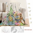 thumbnail image 5 of Easter Gnomes Blanket Soft Cozy Warm Throw Blanket for Couch, Plush Fuzzy Flannel Fleece Blankets for Sofa, Spring Watercolor Bunny Tulip Flower Beige Bed Blankets Lightweight Gifts for Men, 50"x80", 5 of 9