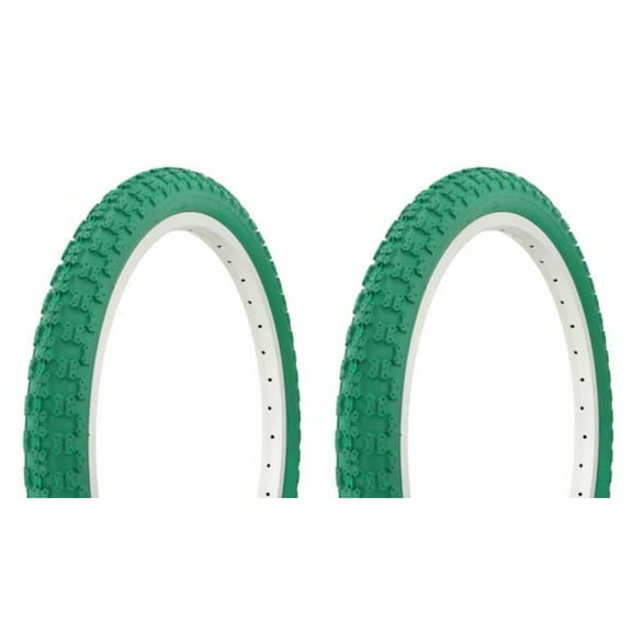 Tire set. 2 Tires. Two Tires Duro 20" x 2.125" Green/Green Side Wall , lowrider bike Tires, lowrider bicycle Tires, bmx bike Tires, cruiser bike Tires
