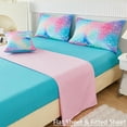 thumbnail image 7 of PERFEMET 6-Piece Colorful Rainbow Bedding Set for Girls/Kids/Teens,All-Season Tie-Dye Ombre Comforter Set,Twin, 7 of 7