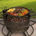 thumbnail image 4 of Mainstays 40-inch Wood Burning Ranch Fire Pit with Removable Stainless Steel Cooking Grate and Convenient Lid, 4 of 9