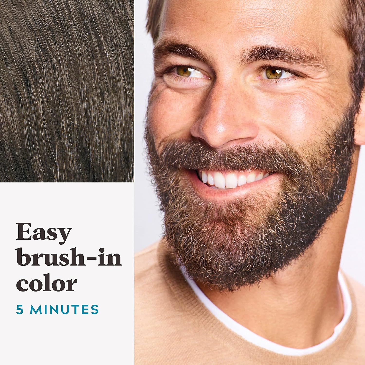 Just For Men Mustache & Beard Coloring for Gray Hair, M40 Medium Dark Brown - image 5 of 8