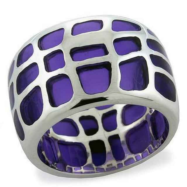 Bague en Argent Sterling 925 Poli Sans Pierre pour Femmes Style Pierre Taille 9