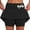 Black, variant on oqasdz Womens Dresses Mid Waist Skort Pants Sports Casual Two Piece New Short Mini Dress with Pocket,L