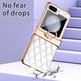 thumbnail image 7 of Allytech for Samsung Galaxy Z Flip5, Z Flip 5 5G Cover, With Ring Holder Kickstand Slim Fit Shell Cover Premium PU Leather Anti-Scratch Drop Proof Phone Case for Samsung Galaxy Z Flip5 - White, 7 of 7