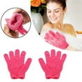 thumbnail image 2 of 1 Pair Exfoliating Gloves - Premium Scrub Wash Mitt for Bath or Shower - Luxury Spa Exfoliation Accessories For Men and Women, 5.9x7.28 Inch, Hot Pink, 2 of 7