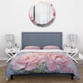 thumbnail image 3 of Designart "Perfect Pink Peony II" Floral Bedding Covert Set - Traditional Pink Bed Set With 2 Shams, 3 of 6