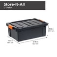 thumbnail image 6 of IRIS 12 Gal. Plastic Storage Bins with Lids, Latching Totes, Heavy Duty Containers, 6 of 7