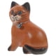 thumbnail image 4 of Cat Figurines Wooden Carving Statue Chocolate Color Solid Wood Home Decor for Decoration, 4 of 4