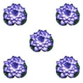 thumbnail image 2 of QualitChoice Artificial Lotus Replacement Simulation Outdoor Garden Park Pond Pool Photography Fake Water Flower Decor Blue 5PCS, 2 of 6