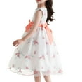 thumbnail image 5 of ZHUASHUM Embroidered Bowknot Dress Mesh Princess Tutu Girls Dress Little Girls Summer Embroidered Mesh Princess Pageant Dress 5-6 Years, 5 of 9