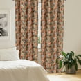 thumbnail image 2 of Ambesonne Paisley Window Curtains, Grunge Colorful Floral Art, Each 28" W x 63" L, Dark Orange and Burnt Sienna, 2 of 4
