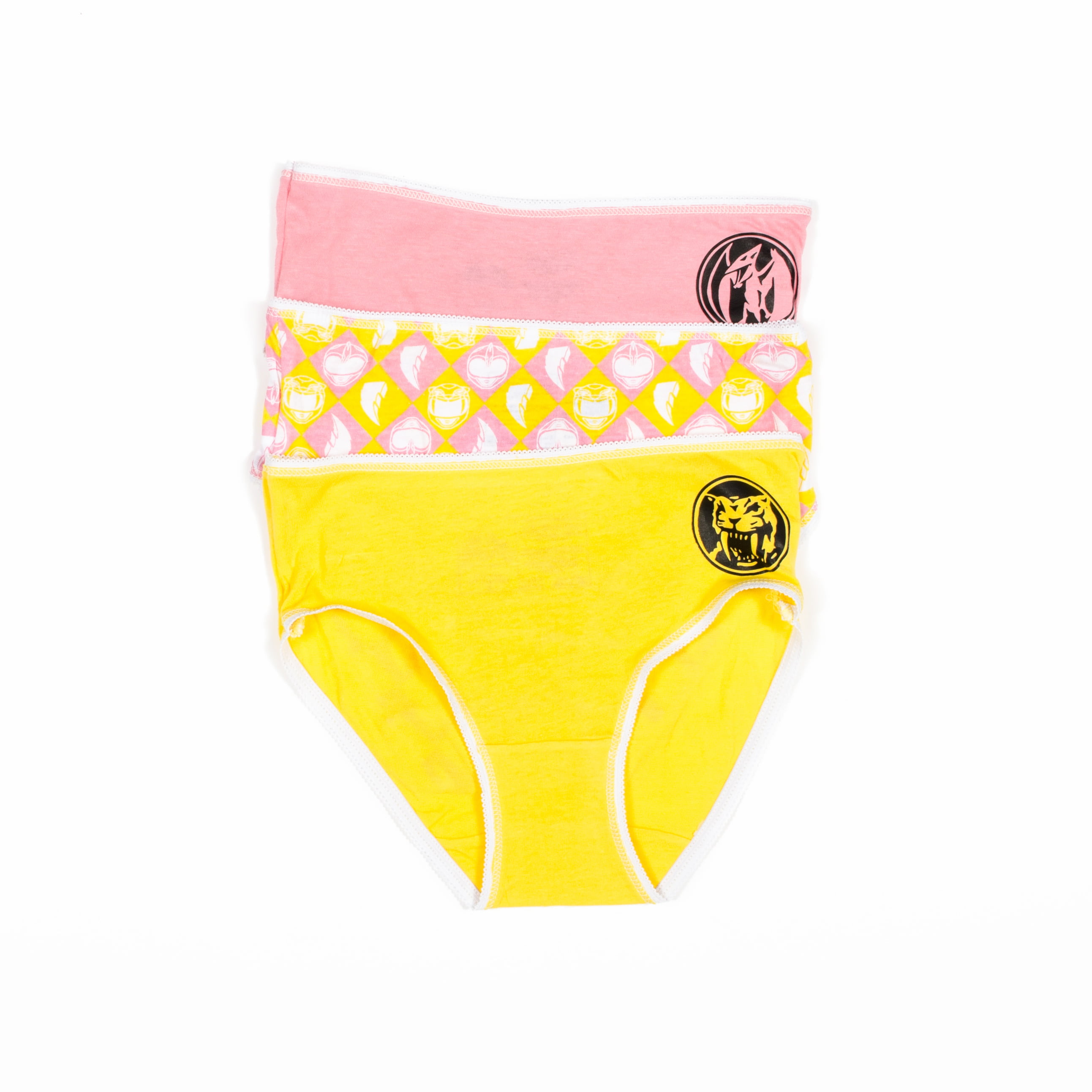 INTIMO Girls Pink and Yellow Power Ranger Underwear 3 Pack 