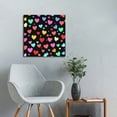 thumbnail image 5 of Fenyluxe Hearts Art Modern Canvas Prints Ready To Hang Room Home Wall Decor Gift Idea Wedding Anniversary Christmas Mother's Day 12x12in, 5 of 6