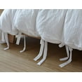 thumbnail image 3 of Solid Color White Quilt Cover Duvet Cover Set, Strap Design, Twin Size, 3 of 6