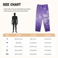 thumbnail image 3 of Kdxio Women's Comfy Stretch Snowfall Sky White Purple Print Drawstring Pajama Pants-XX-Large, 3 of 5