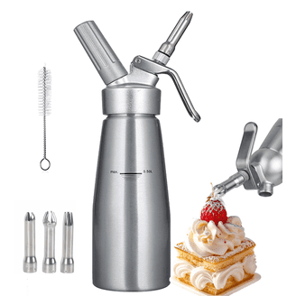 Whipped Cream Dispenser Durable Aluminum Foam Whipper 1 Pint 500ml