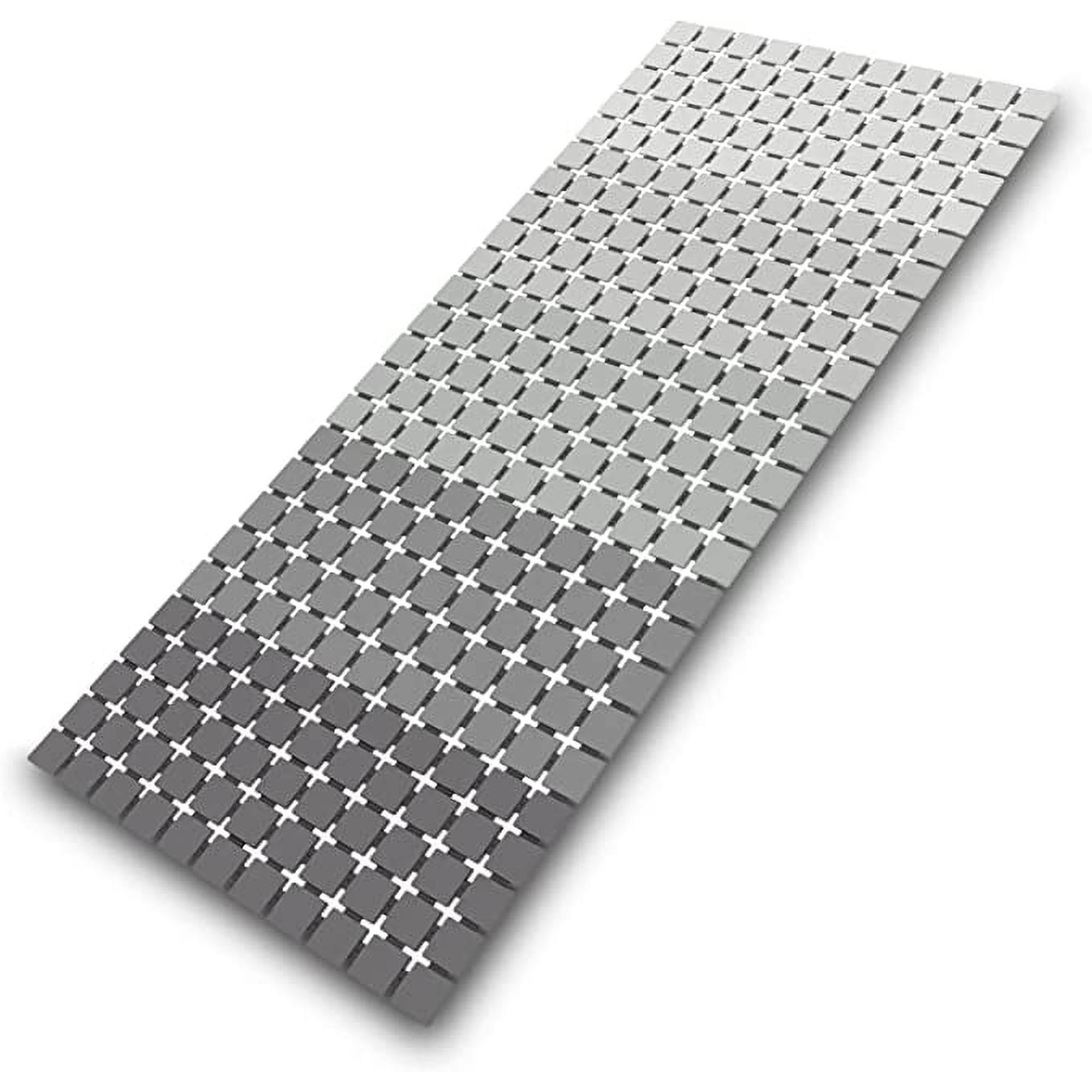 Shower Mat Non Slip Bathtub Mat, Anti Slip Bath Mat for Tub, Shower Floor Mat Non Slip with Drain Hole and Large Suction Cups for Bathroom, 33.4 * 15.7 Inch (GRADIENT GREY)