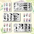 thumbnail image 3 of 3pcs French Nail Art Stamping Plate Nail Stamper Wave Stripes Nail Stamping Plate Nail Stencils Print Nail Stencils Stainless Steel Nail Image Plates for Nail Art Design Manicure Salon DIY, 3 of 9