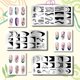 thumbnail image 3 of Juego de 3 placas para estampar uñas con diseño francés: ondas y rayas, y placas de acero inoxidable para manicura de salón., 3 of 9