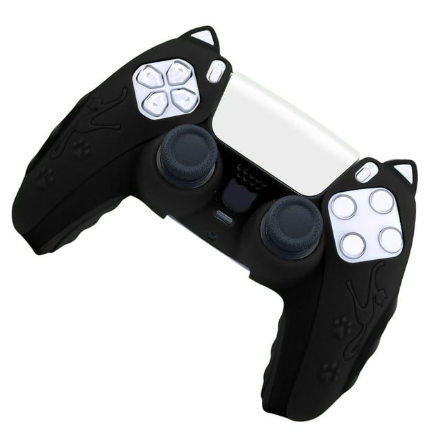 Silicone Case Compatible with PS5 Game Controller with Anti-Slip Cat Ear Design