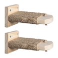 thumbnail image 1 of Cat Wall Mounted Furniture Set Cat Climbing Shelf Cat Scratching Post Hammo GXK S6Z7, 1 of 8