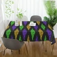 thumbnail image 6 of Coolnut Mardi Gras Rectangle Tablecloth Spill-Proof Polyester Table Cloth Table Cover for Kitchen Dining Picnic Holiday Party Decoration, 54"x72", 6 of 7
