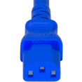 thumbnail image 4 of World Cord Sets 4 Foot IEC 60320 C14 to C13 PDU Style Heavy Duty 15 Amp Power Cable (Blue), 4 of 5