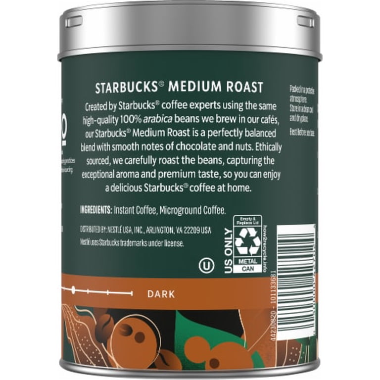 Starbucks Medium Roast Instant Coffee, 3.17oz, 2X, Multi-serve