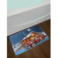 thumbnail image 2 of Christmas Bath Mat, Wooden Lodge with Classic American Truck and Tree Gifts Starry Sky Winter Snow, Non-Slip Plush Mat Bathroom Kitchen Laundry Room Decor, 29.5 X 17.5 Inches, Multicolor, Ambesonne, 2 of 2